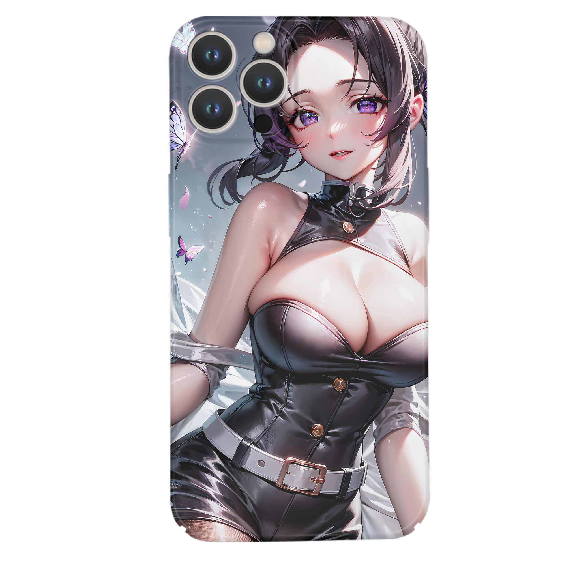 （画像用） 鬼滅の刃（きめつのやいば）蟲柱-胡蝶 しのぶ／こちょう しのぶ Kochou Shinobu 【iPhone 14シリーズ対応】ハードケース